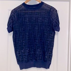 Fendi knit shoe sleeve top